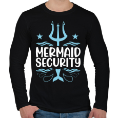 PRINTFASHION Mermaid security - Férfi hosszú ujjú póló - Fekete