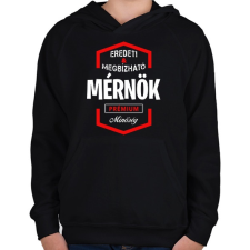 PRINTFASHION Mérnök prémium minőség - Gyerek kapucnis pulóver - Fekete gyerek pulóver, kardigán