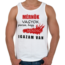 PRINTFASHION Mérnök vagyok... - Férfi atléta - Fehér atléta, trikó