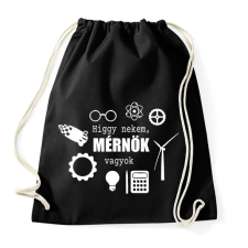 PRINTFASHION Mérnök vagyok - Sportzsák, Tornazsák - Fekete tornazsák