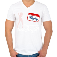 PRINTFASHION Merre vannak a táncoslányok? - Férfi V-nyakú póló - Fehér férfi póló