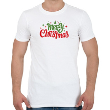 PRINTFASHION Merry Christmas - Boldog karácsonyt - Férfi póló - Fehér férfi póló