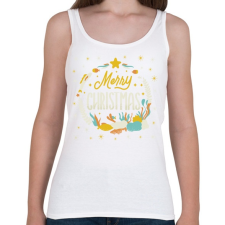 PRINTFASHION Merry Christmas - Boldog Karácsonyt - Női atléta - Fehér női trikó