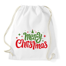 PRINTFASHION Merry Christmas - Boldog karácsonyt - Sportzsák, Tornazsák - Fehér tornazsák