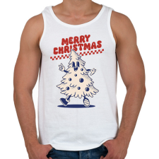 PRINTFASHION Merry christmas - Férfi atléta - Fehér atléta, trikó