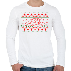 PRINTFASHION Merry christmas - Férfi hosszú ujjú póló - Fehér
