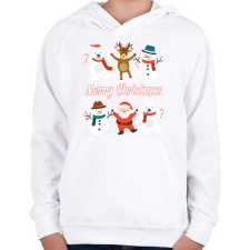 PRINTFASHION Merry Christmas  - Gyerek kapucnis pulóver - Fehér gyerek pulóver, kardigán