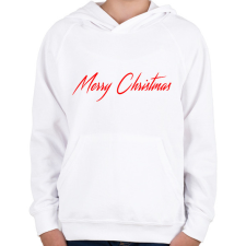 PRINTFASHION Merry Christmas - Gyerek kapucnis pulóver - Fehér gyerek pulóver, kardigán