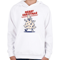 PRINTFASHION Merry christmas - Gyerek kapucnis pulóver - Fehér
