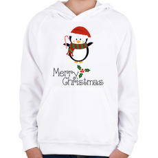 PRINTFASHION Merry Christmas - Gyerek kapucnis pulóver - Fehér