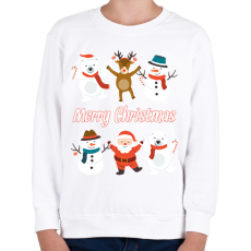 PRINTFASHION Merry Christmas  - Gyerek pulóver - Fehér