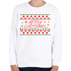 PRINTFASHION Merry christmas - Gyerek pulóver - Fehér