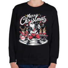 PRINTFASHION Merry Christmas - Gyerek pulóver - Fekete gyerek pulóver, kardigán