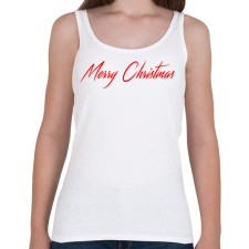 PRINTFASHION Merry Christmas - Női atléta - Fehér női trikó