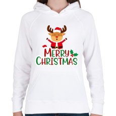 PRINTFASHION merry christmas - Női kapucnis pulóver - Fehér
