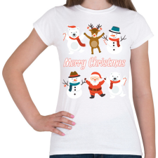 PRINTFASHION Merry Christmas  - Női póló - Fehér női póló