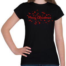 PRINTFASHION Merry Christmas  - Női póló - Fekete