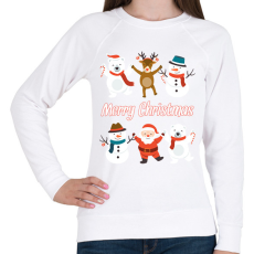 PRINTFASHION Merry Christmas  - Női pulóver - Fehér