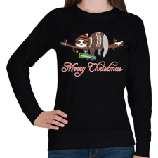 PRINTFASHION Merry Christmas  - Női pulóver - Fekete női pulóver, kardigán