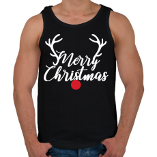 PRINTFASHION Merry Christmas - Rudolph - Férfi atléta - Fekete