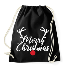 PRINTFASHION Merry Christmas - Rudolph - Sportzsák, Tornazsák - Fekete tornazsák