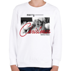 PRINTFASHION Merry Christmas - Santa - Gyerek pulóver - Fehér