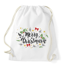 PRINTFASHION Merry Christmas - Sportzsák, Tornazsák - Fehér tornazsák