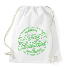 PRINTFASHION Merry Christmas - Sportzsák, Tornazsák - Fehér tornazsák