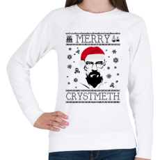 PRINTFASHION merry crystmeth - Női pulóver - Fehér