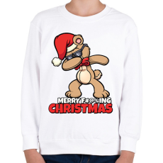 PRINTFASHION MERRY FUCKING CHRISTMAS - Gyerek pulóver - Fehér
