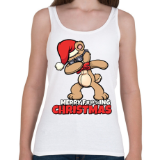 PRINTFASHION MERRY FUCKING CHRISTMAS - Női atléta - Fehér