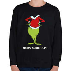 PRINTFASHION Merry Grinchmas! - Gyerek pulóver - Fekete