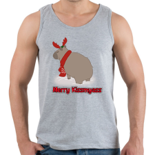 PRINTFASHION Merry Kiss my ass capybara - Férfi atléta - Sport szürke atléta, trikó