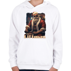 PRINTFASHION Merry Liftmas - Gyerek kapucnis pulóver - Fehér