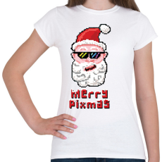 PRINTFASHION Merry Pixmas Karácsonyi ajándék - Női póló - Fehér