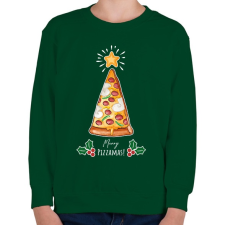 PRINTFASHION Merry Pizzamas fehér - Gyerek pulóver - Sötétzöld gyerek pulóver, kardigán