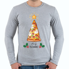 PRINTFASHION Merry Pizzamas - Férfi hosszú ujjú póló - Sport szürke férfi póló