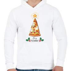PRINTFASHION Merry Pizzamas - Férfi kapucnis pulóver - Fehér