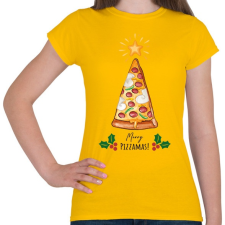 PRINTFASHION Merry Pizzamas - Női póló - Sárga női póló