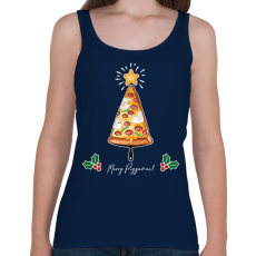 PRINTFASHION Merry Pizzamas pizzalapáttal fehér - Női atléta - Sötétkék