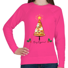 PRINTFASHION Merry Pizzamas pizzalapáttal - Női pulóver - Fukszia