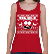 PRINTFASHION Merry Rickmas - fehér - Női atléta - Cseresznyepiros női trikó