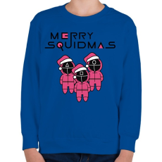 PRINTFASHION Merry Squidmas - Squid Game - Gyerek pulóver - Királykék
