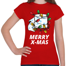PRINTFASHION MERRY X-MAS 3 - Női póló - Piros női póló