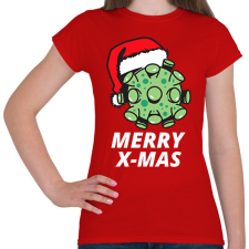 PRINTFASHION MERRY X-MAS - Női póló - Piros női póló