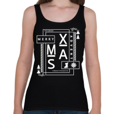 PRINTFASHION Merry Xmas - Női atléta - Fekete