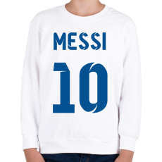 PRINTFASHION Messi 10 kék - Gyerek pulóver - Fehér