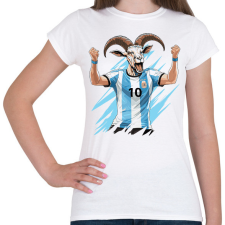 PRINTFASHION Messi a GOAT - Női póló - Fehér női póló
