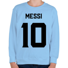 PRINTFASHION MESSI BLACK - Gyerek pulóver - Világoskék
