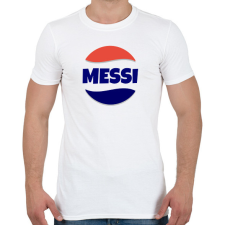 PRINTFASHION MESSI - Férfi póló - Fehér férfi póló